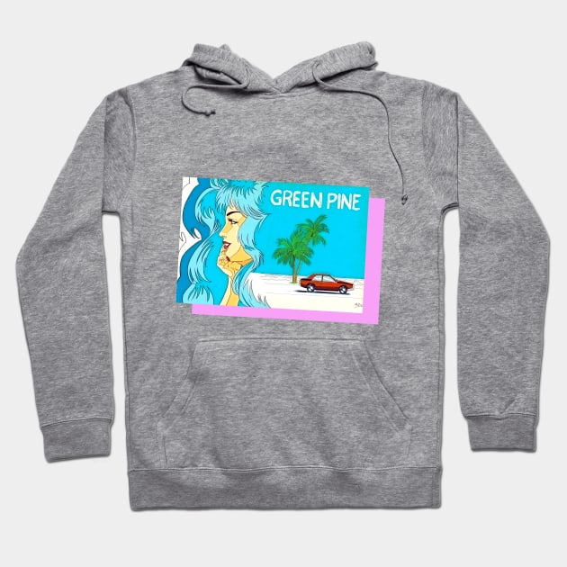 Green Pine Hoodie by Pablo Romero Art